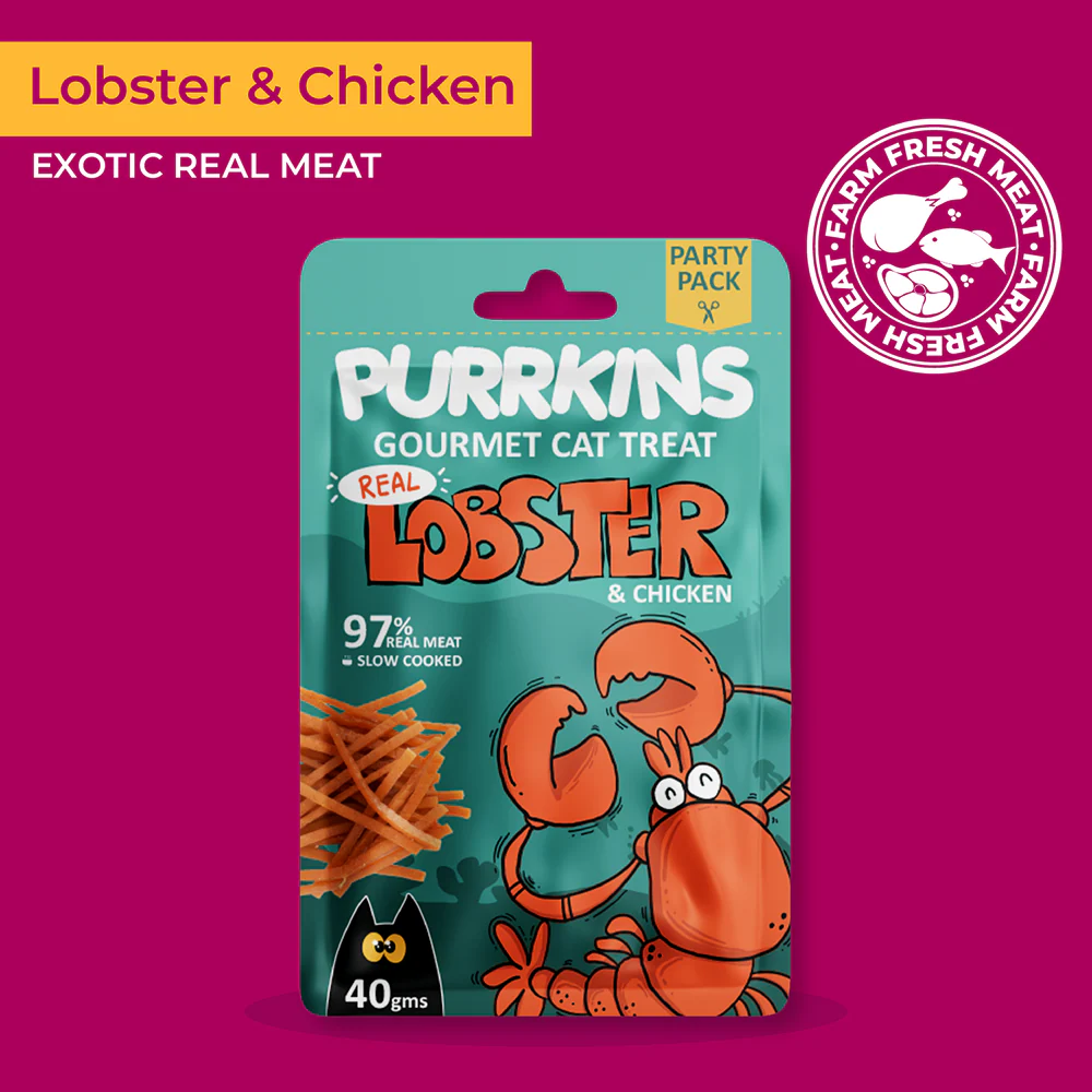 Purrkins Lobster & Chicken Soft Jerky Cat Treats - Image 4
