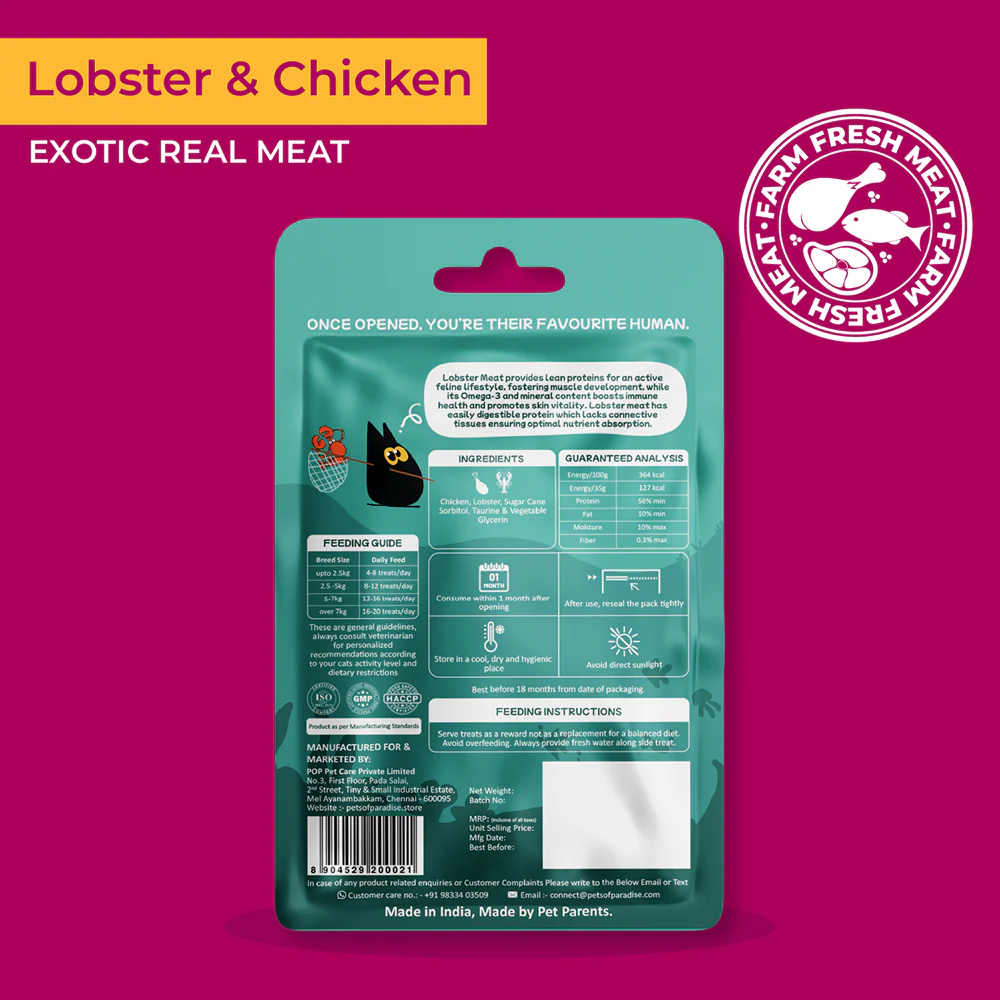 Purrkins Lobster & Chicken Soft Jerky Cat Treats - Image 5