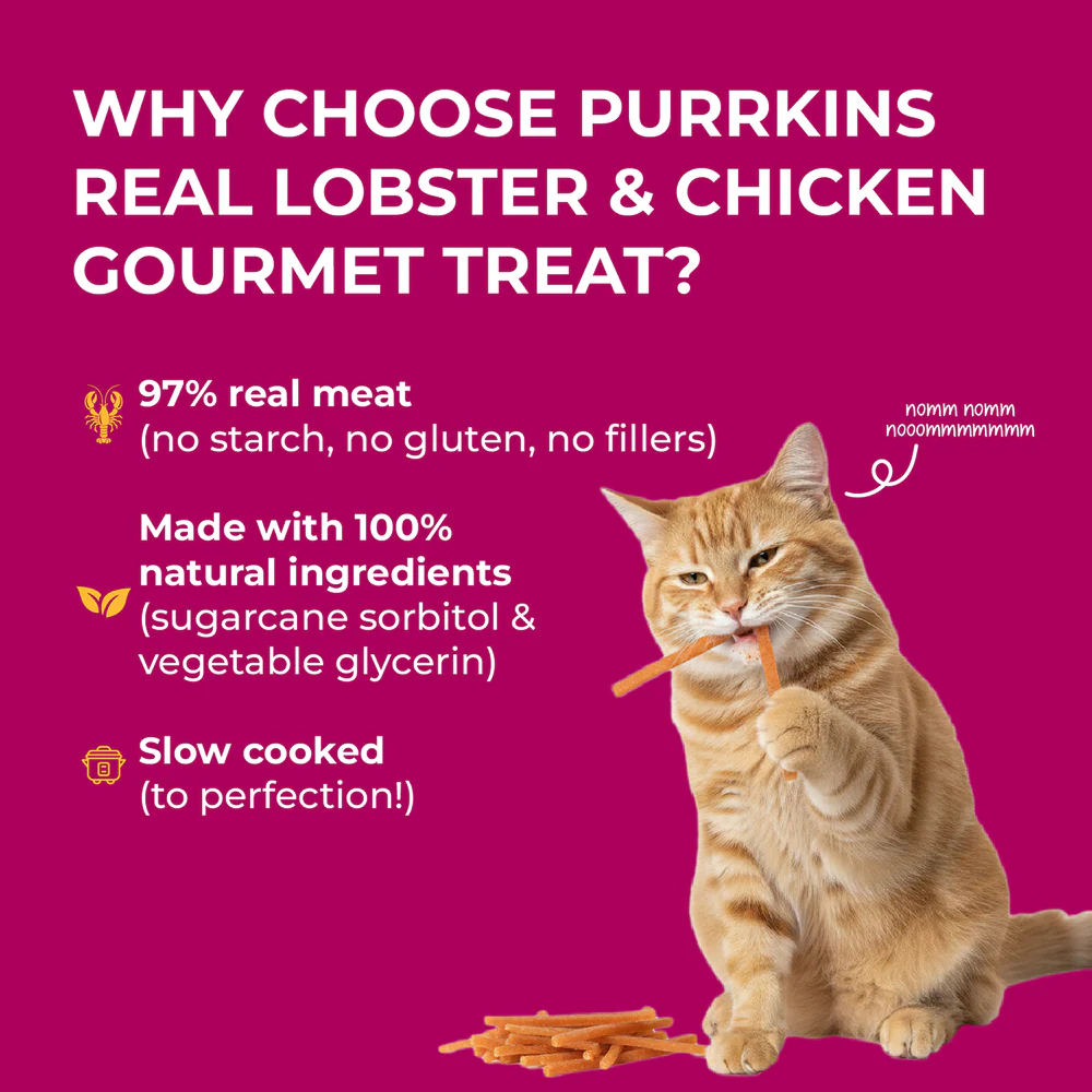 Purrkins Lobster & Chicken Soft Jerky Cat Treats - Image 6