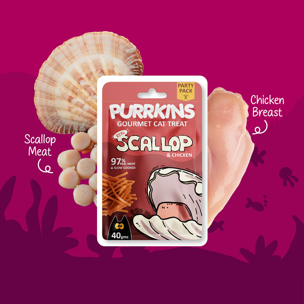 Purrkins Scallop & Chicken Soft Jerky Cat Treats - Image 10