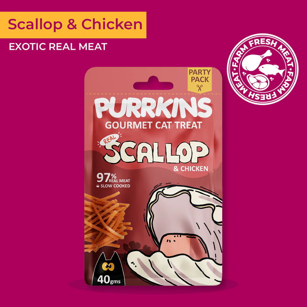 Purrkins Scallop & Chicken Soft Jerky Cat Treats - Image 6