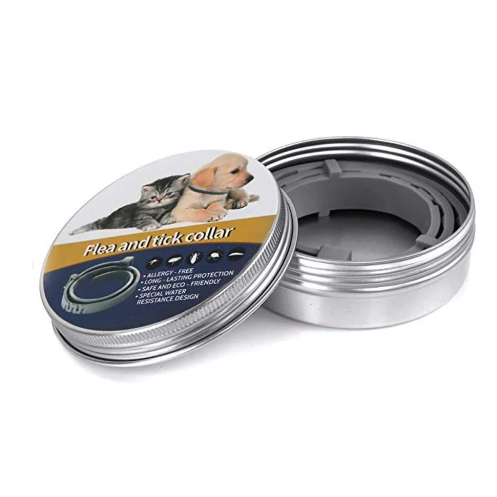 QPets Adjustable Waterproof Tick & Flea Collar for Dogs and Cats (Grey) - Image 8