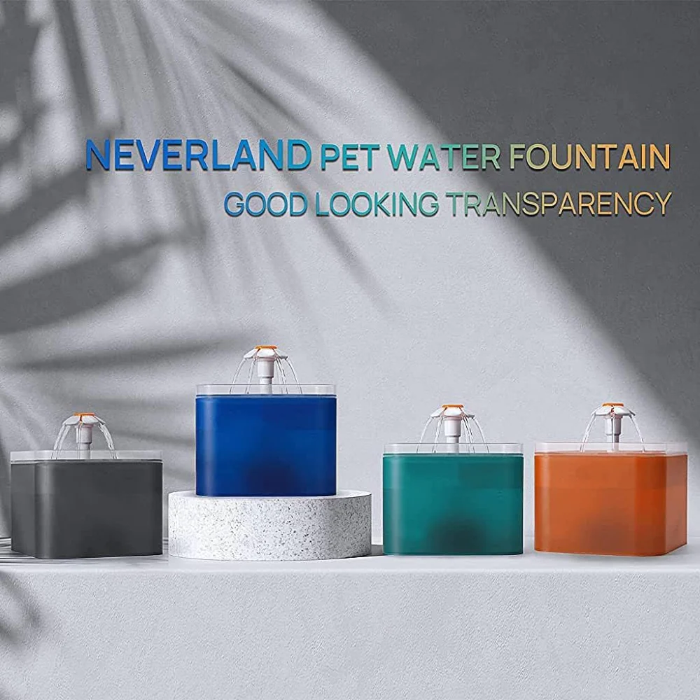 QPets Automatic Water Fountain with LED Light for Pets (Blue) - Image 4