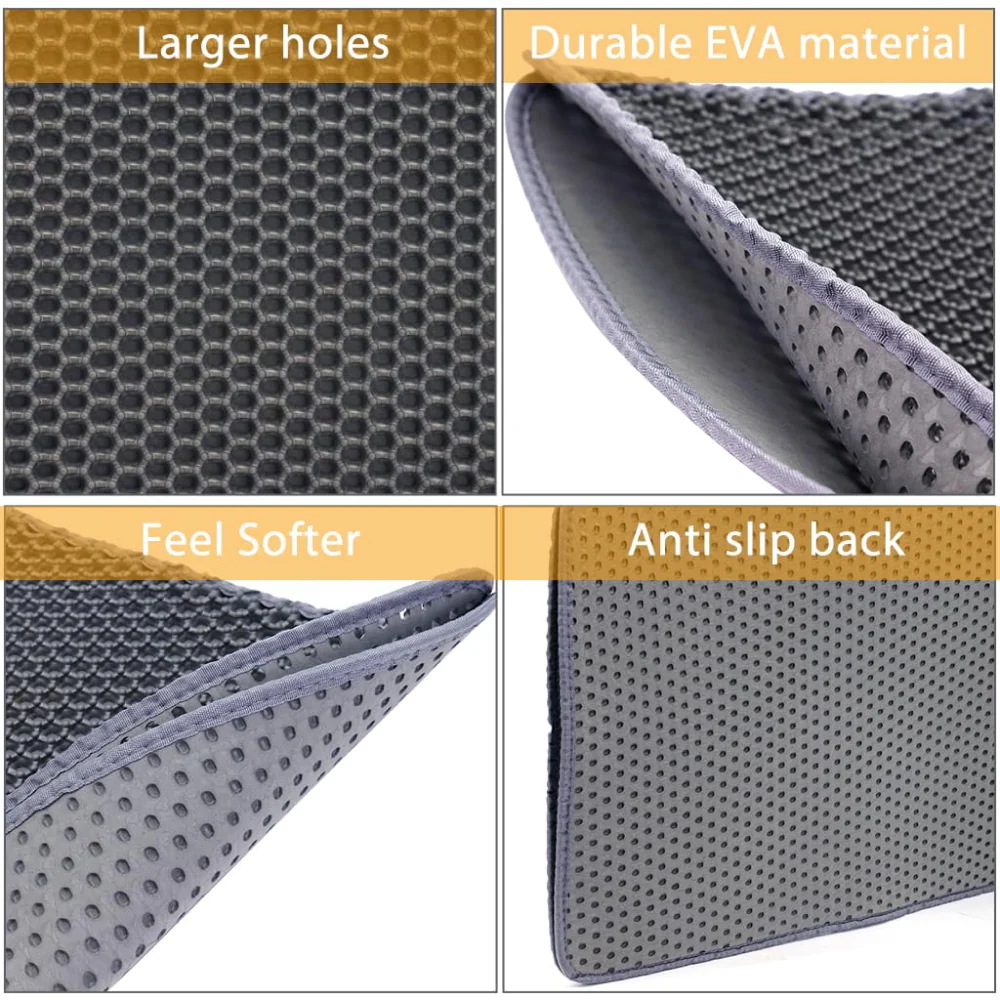 QPets Double Layer Litter Mat for Cat (Grey) - Image 5