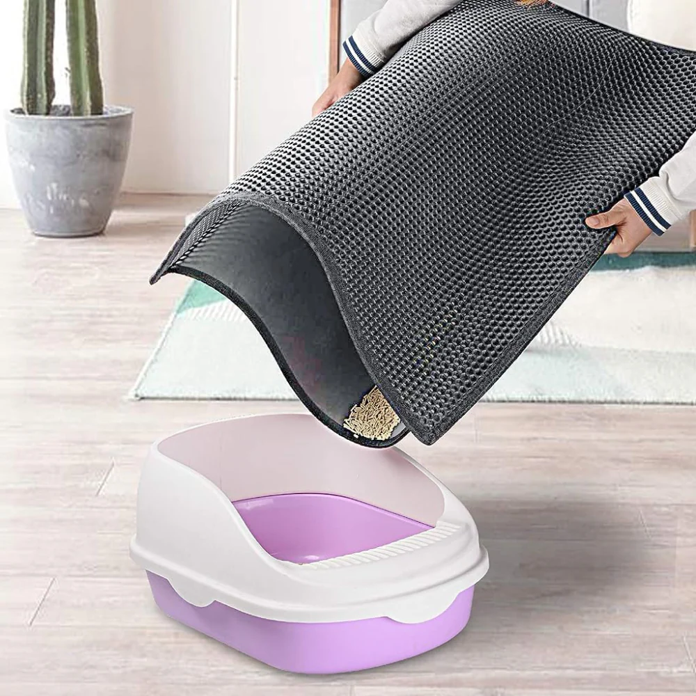 QPets Double Layer Litter Mat for Cat (Grey) - Image 7