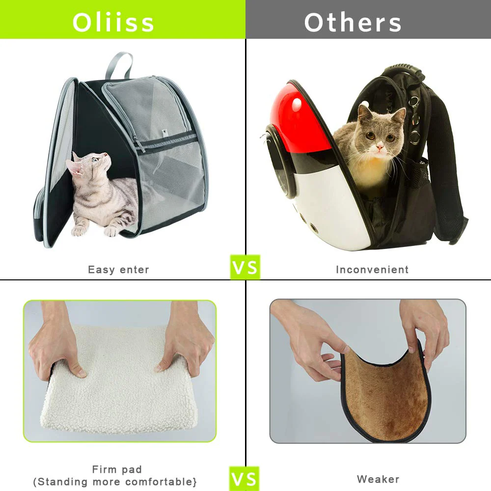QPets Expandable Backpack for Dogs and Cats (Grey) - Image 7