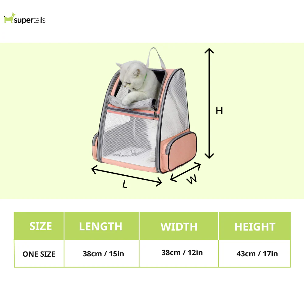 QPets Expandable Backpack for Dogs and Cats (Pink) - Image 2