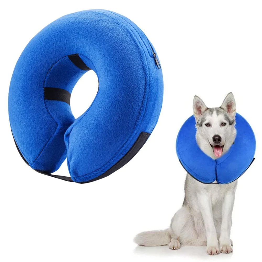 QPets Inflatable E Collar for Dogs and Cats (Blue) - Image 4