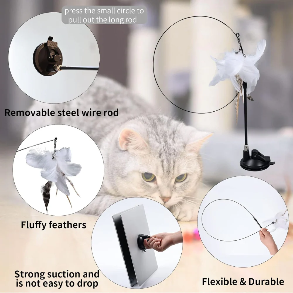 QPets Wand Teaser Rod Toy for Cats - Image 6