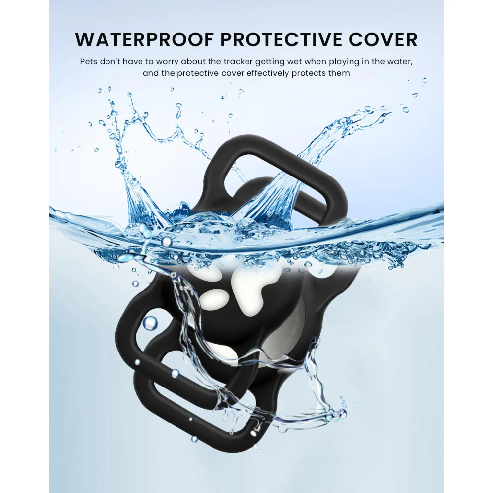 QPets Waterproof Silicon Air Tag Hodler for Dogs and Cats - Image 2