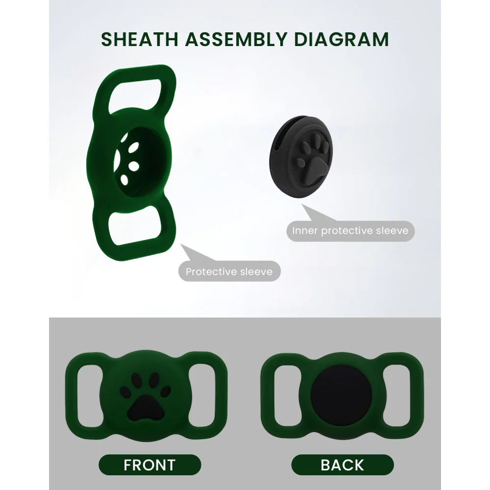 QPets Waterproof Silicon Air Tag Hodler for Dogs and Cats - Image 3