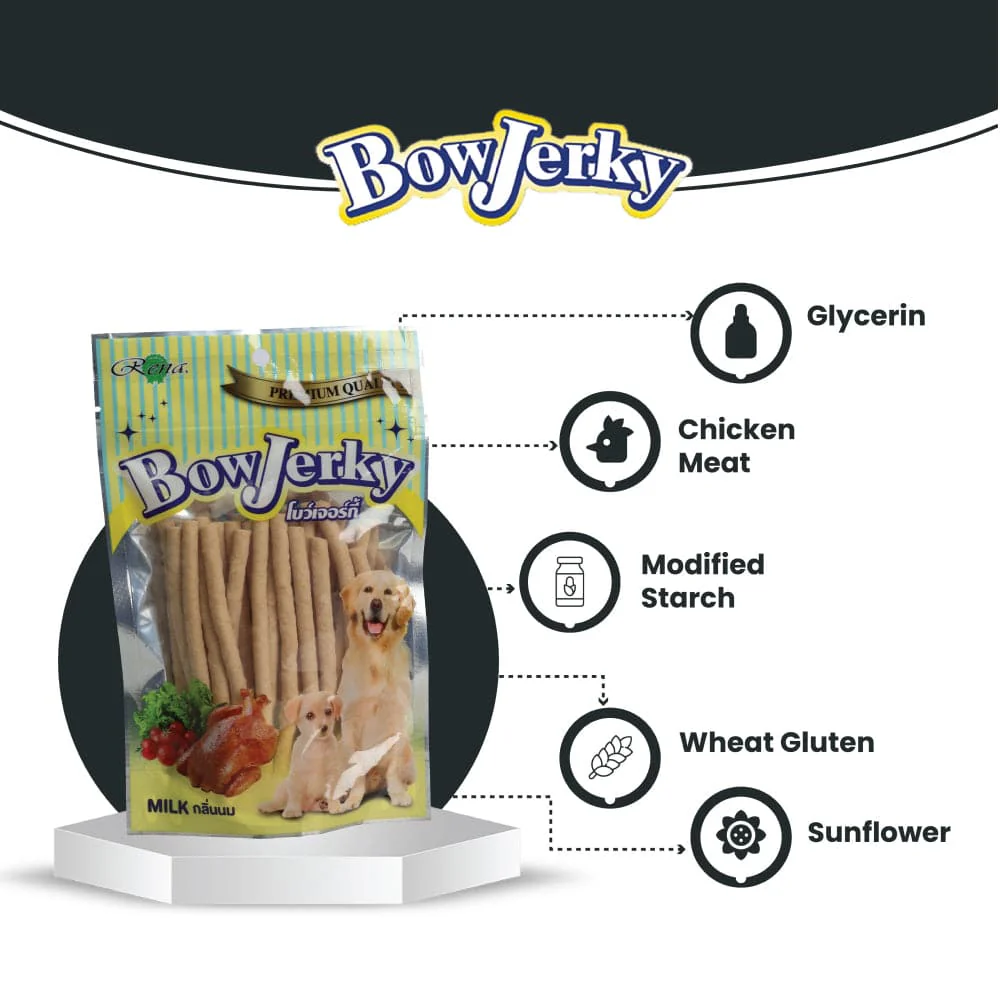 Rena BowJerky Milk Sticks Dog Treats - Image 2