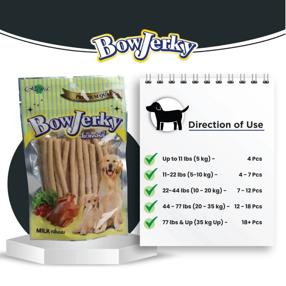 Rena BowJerky Milk Sticks Dog Treats - Image 4