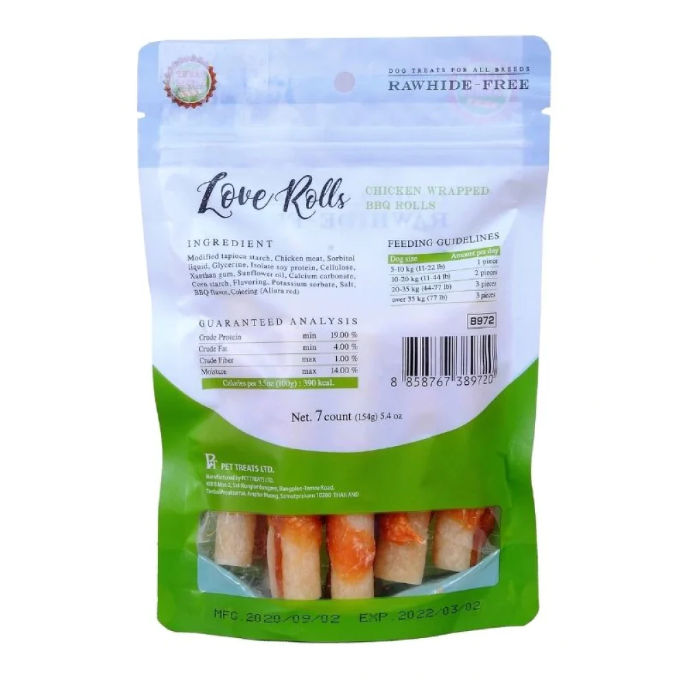 Rena Love Chicken Wrapped BBQ Rolls Dog Treats - Image 2