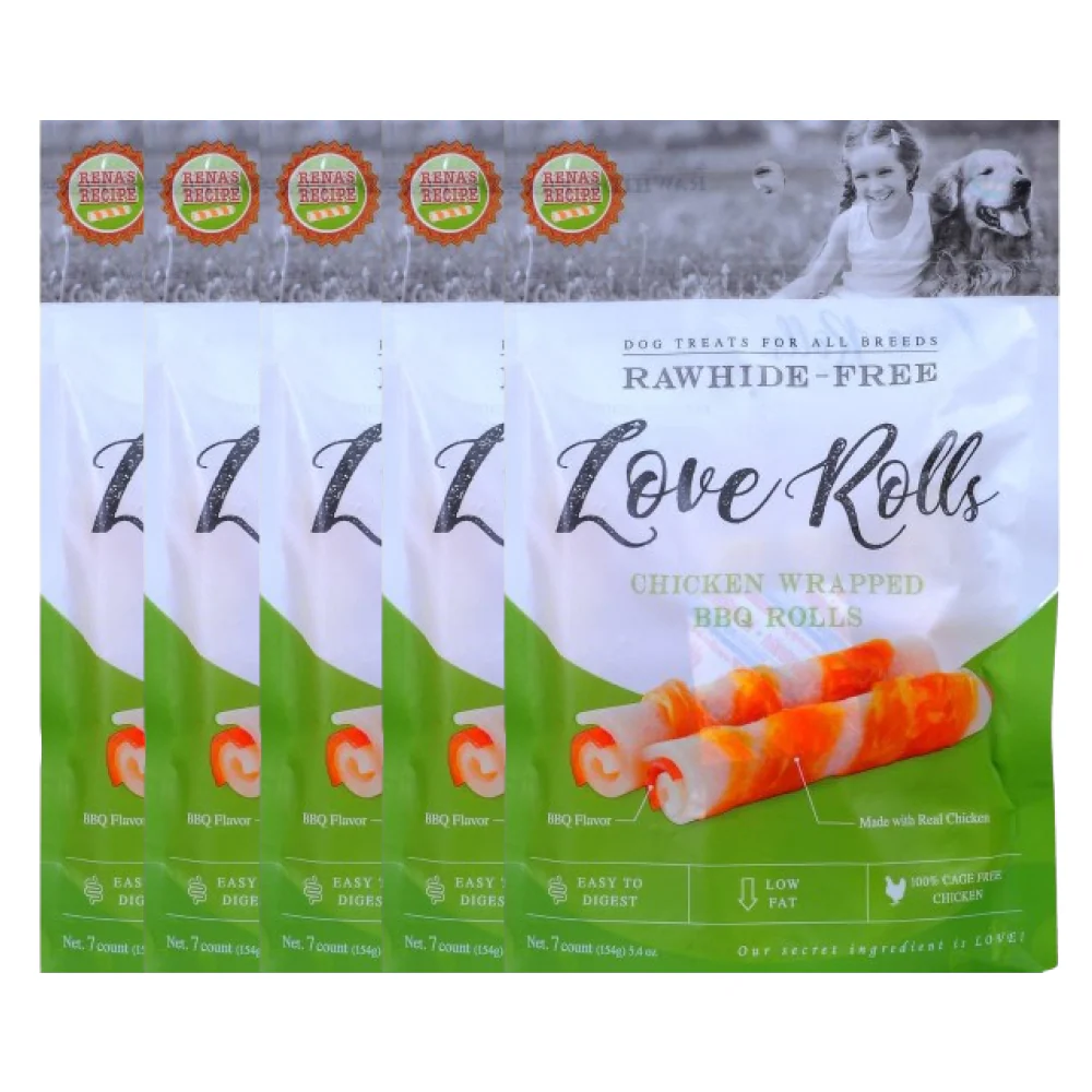 Rena Love Chicken Wrapped BBQ Rolls Dog Treats - Image 3