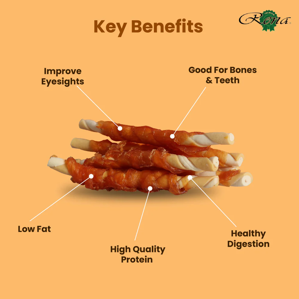 Rena Love Chicken Wrapped Double Sticks Dog Treats - Image 5