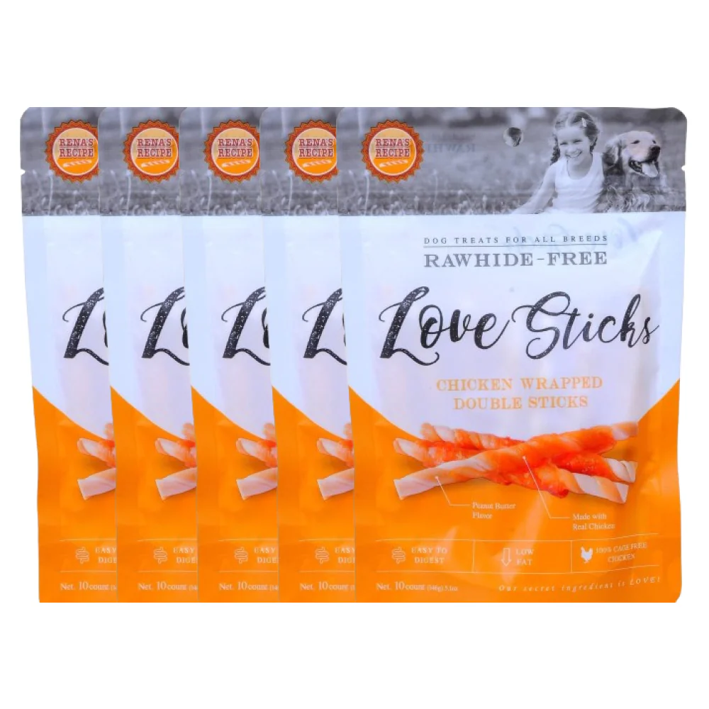 Rena Love Chicken Wrapped Double Sticks Dog Treats - Image 8