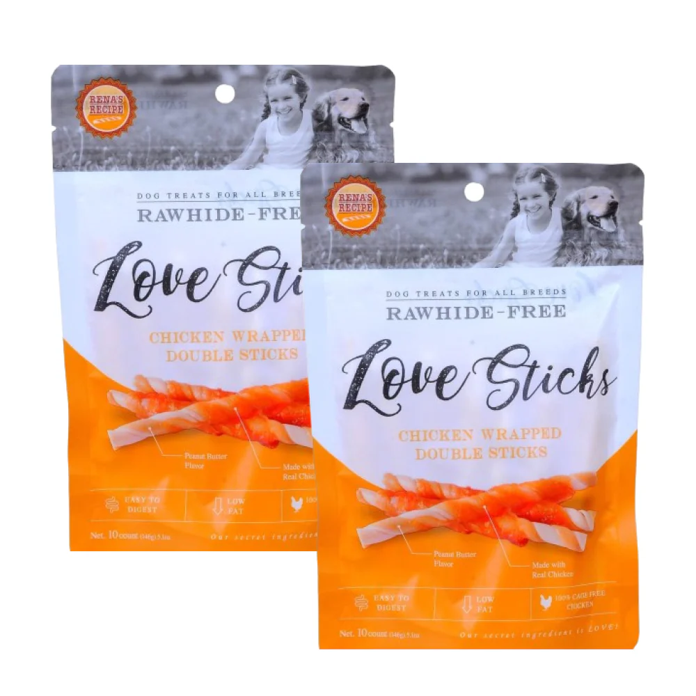 Rena Love Chicken Wrapped Double Sticks Dog Treats - Image 9