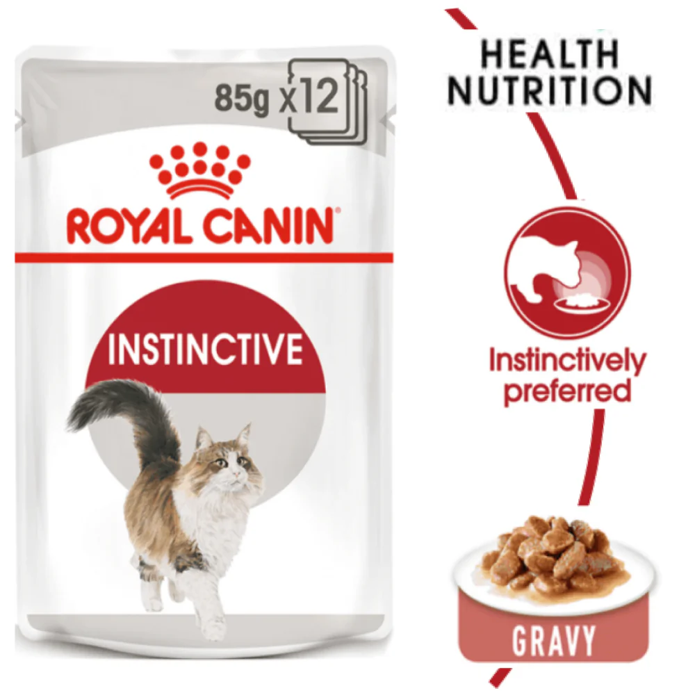 Royal Canin Fit 32 Dry Food and Instinctive Adult Gravy Cat Wet Food Combo - Image 10