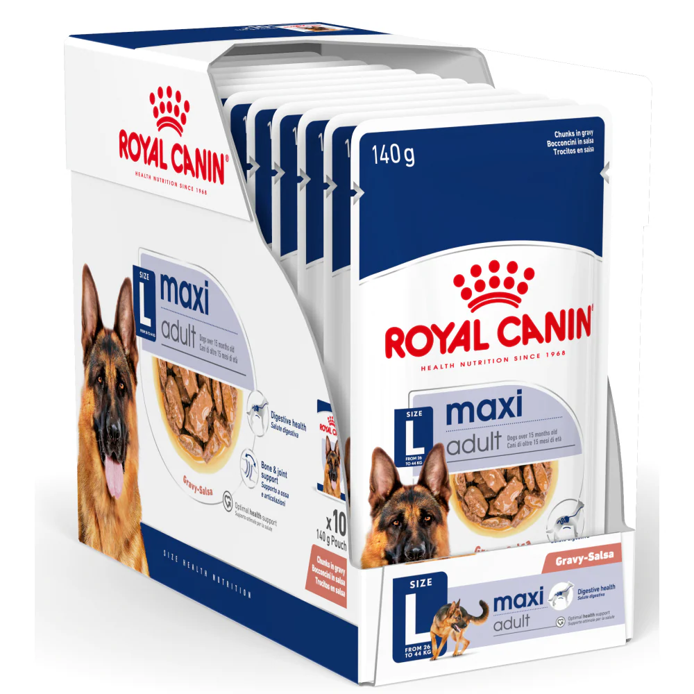 Royal Canin German Shepherd 5+Dry Food and Maxi Adult Dog Wet Food Combo - Image 8