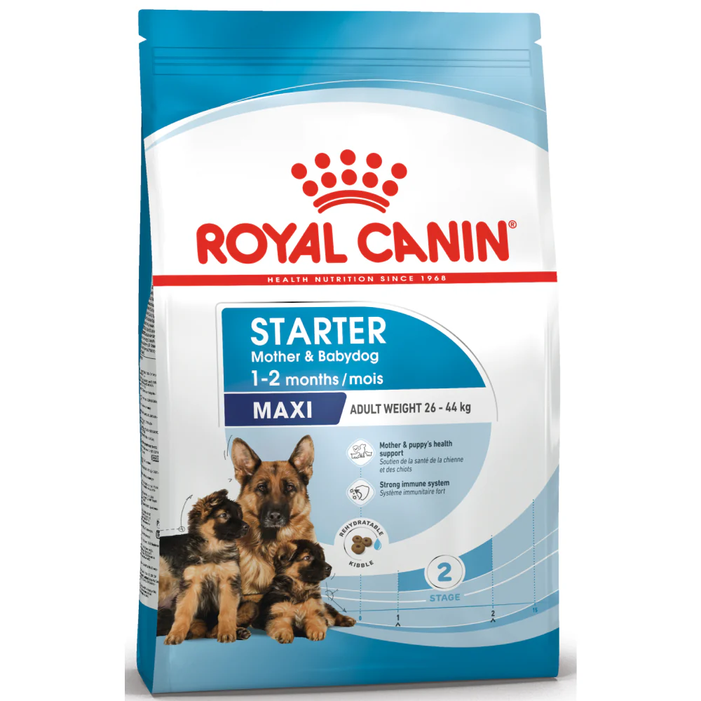 Royal Canin Maxi Starter Dry Food and Maxi Puppy Dog Wet Food Combo - Image 3