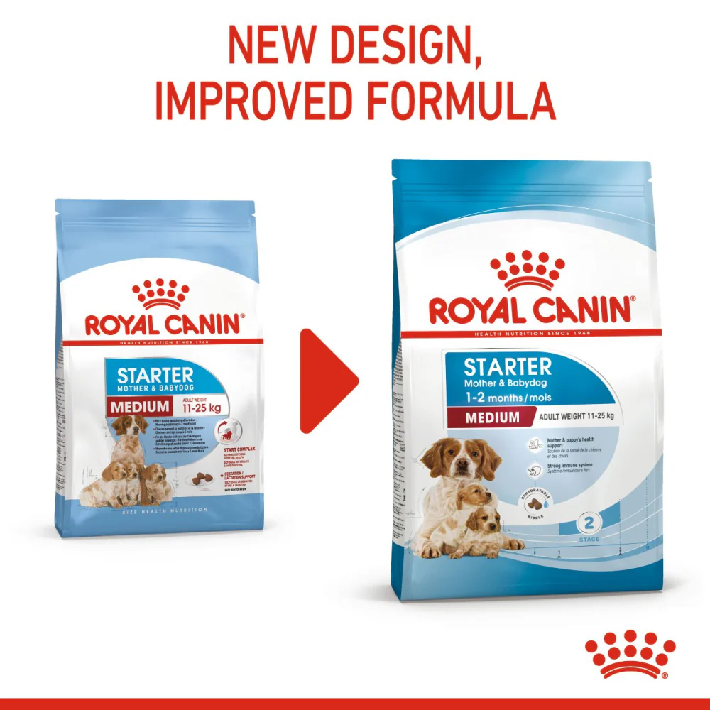 Royal Canin Medium Starter Dry Food for Medium Breed Dog and Puppies and Medium Puppy Dog Wet Food Combo - Image 8