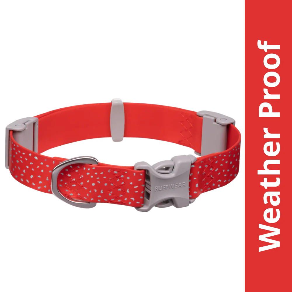 Ruffwear Confluence Waterproof Collar for Dogs (Red Sumac)