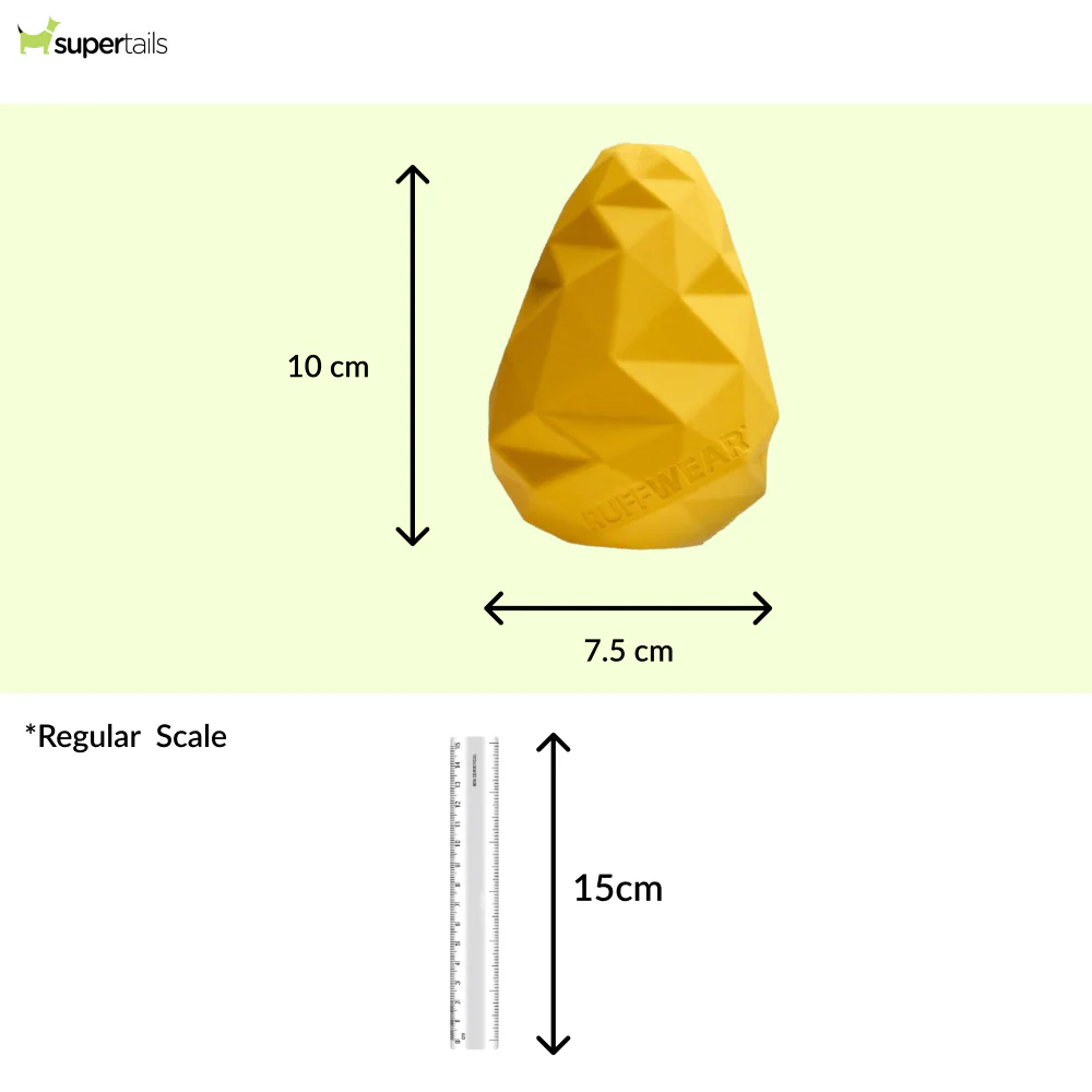 Ruffwear Gnawt a Cone Toy for Dogs (Dandeliion Yellow) - Image 2