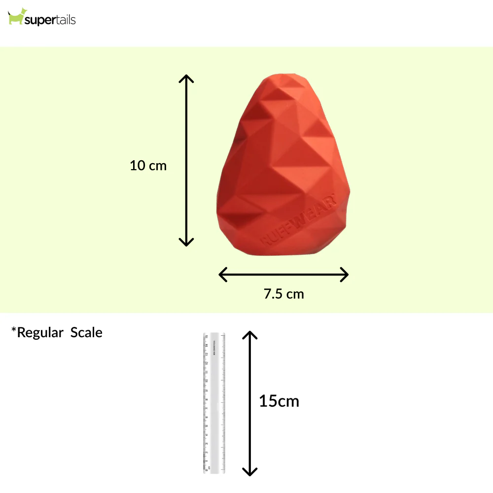 Ruffwear Gnawt a Cone Toy for Dogs (Sockeye Red) - Image 2