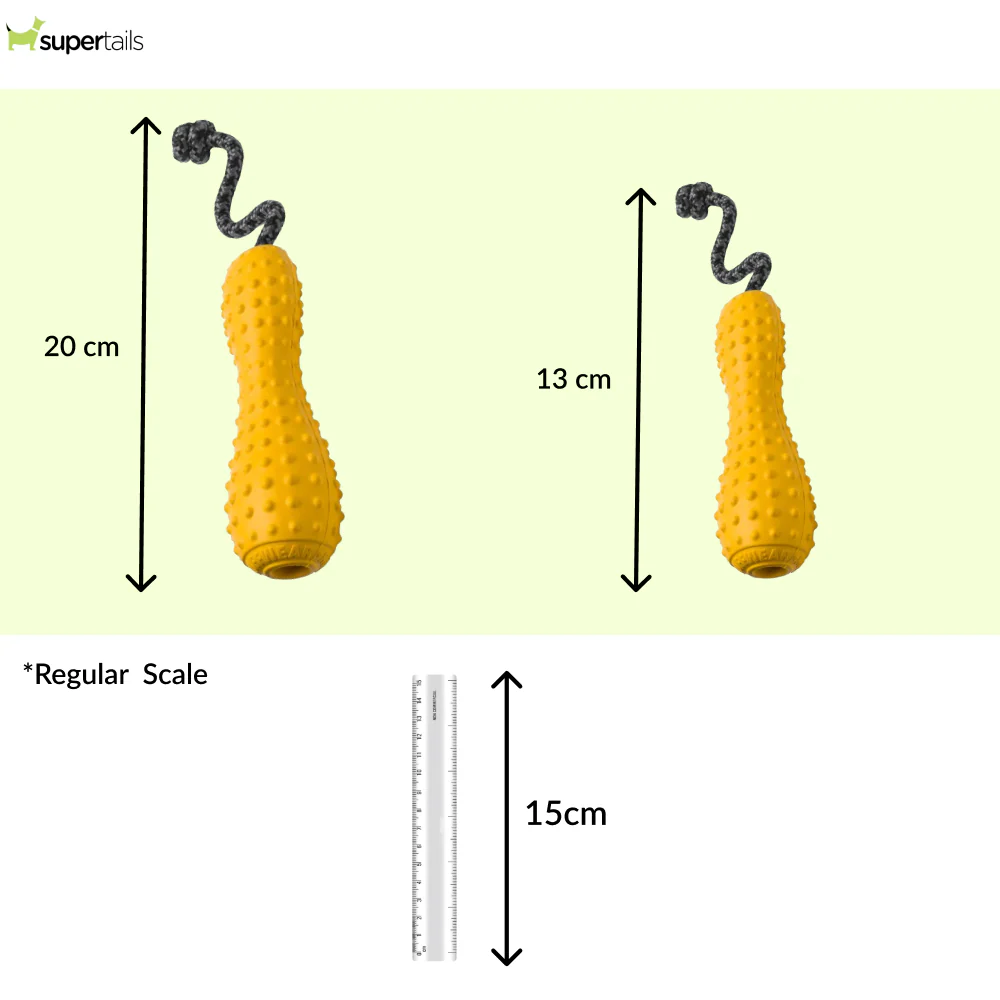 Ruffwear Gourdo Rubber Throw Toy for Dogs (Dandellion Yellow) - Image 2