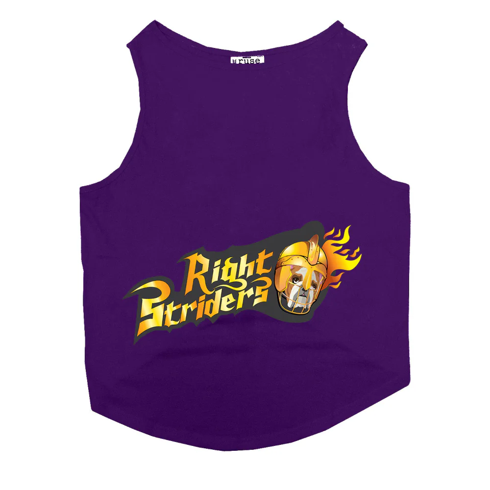 Ruse IPL "Kolkata Right Striders" Printed Tank Jersey for Cats (Purple) | Indian Pet League - Image 3