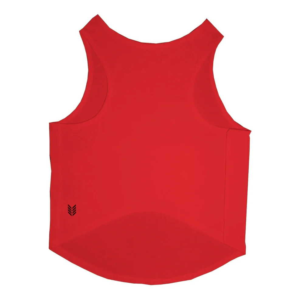 Ruse IPL "Punjab Clings" Printed Tank Jersey for Cats (Poppy Red) | Indian Pet League - Image 4
