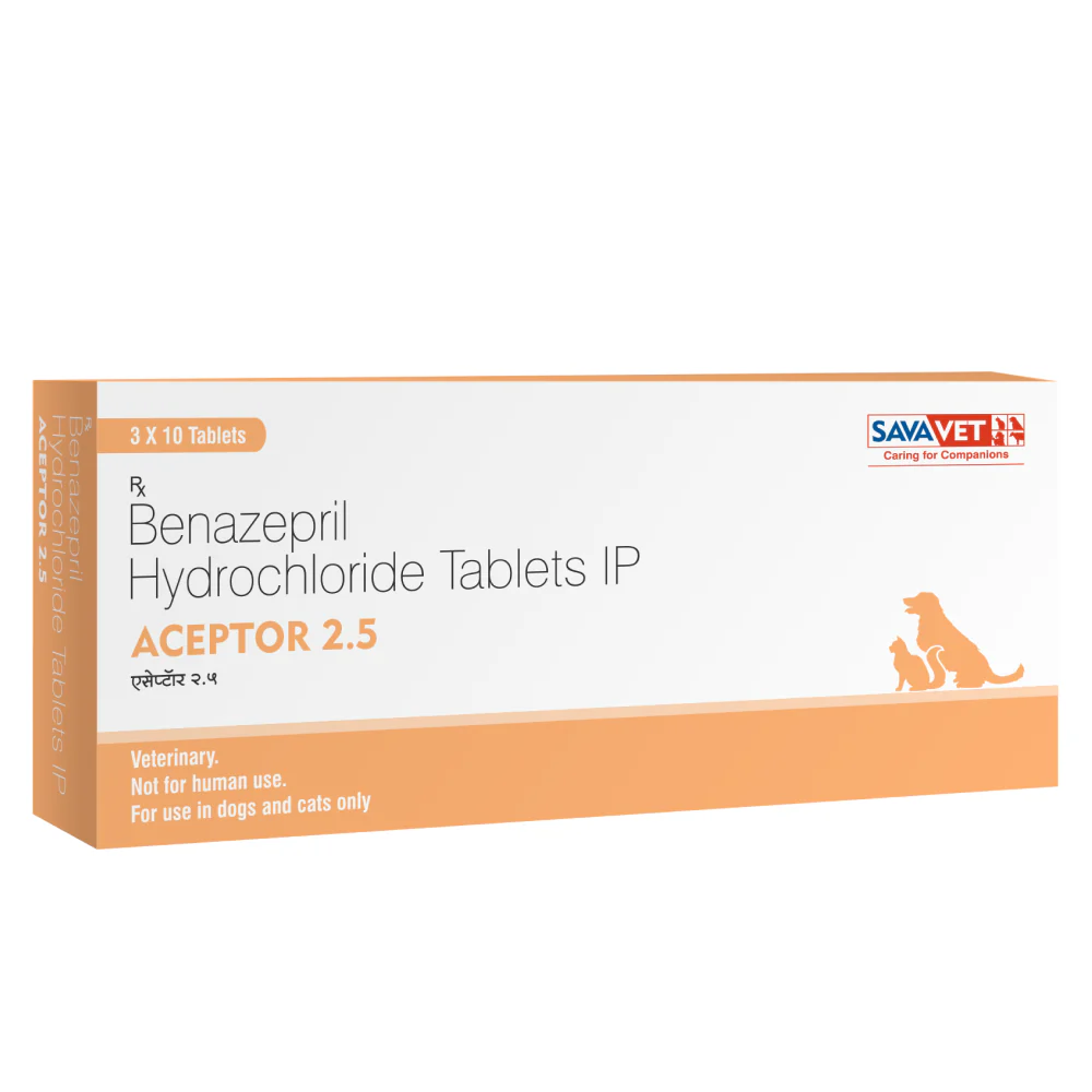 Savavet Aceptor (Benazepril Hydrochloride) Tablet for Dogs and Cats (pack of 10 tablets) - Image 2