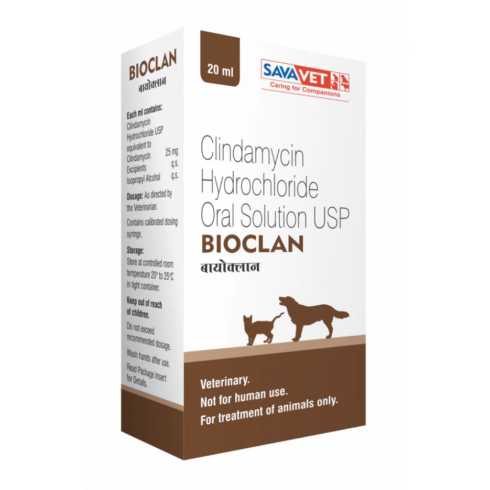 Savavet Bioclan (Clindamycin) Oral Solution for Dogs and Cats (20ml) - Image 2