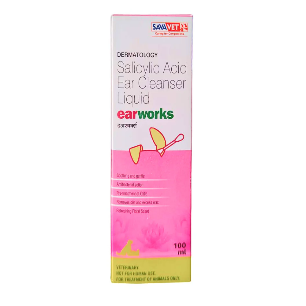 Savavet Earworks Ear Cleanser (Salicylic Acid) for Dogs & Cats - Image 2