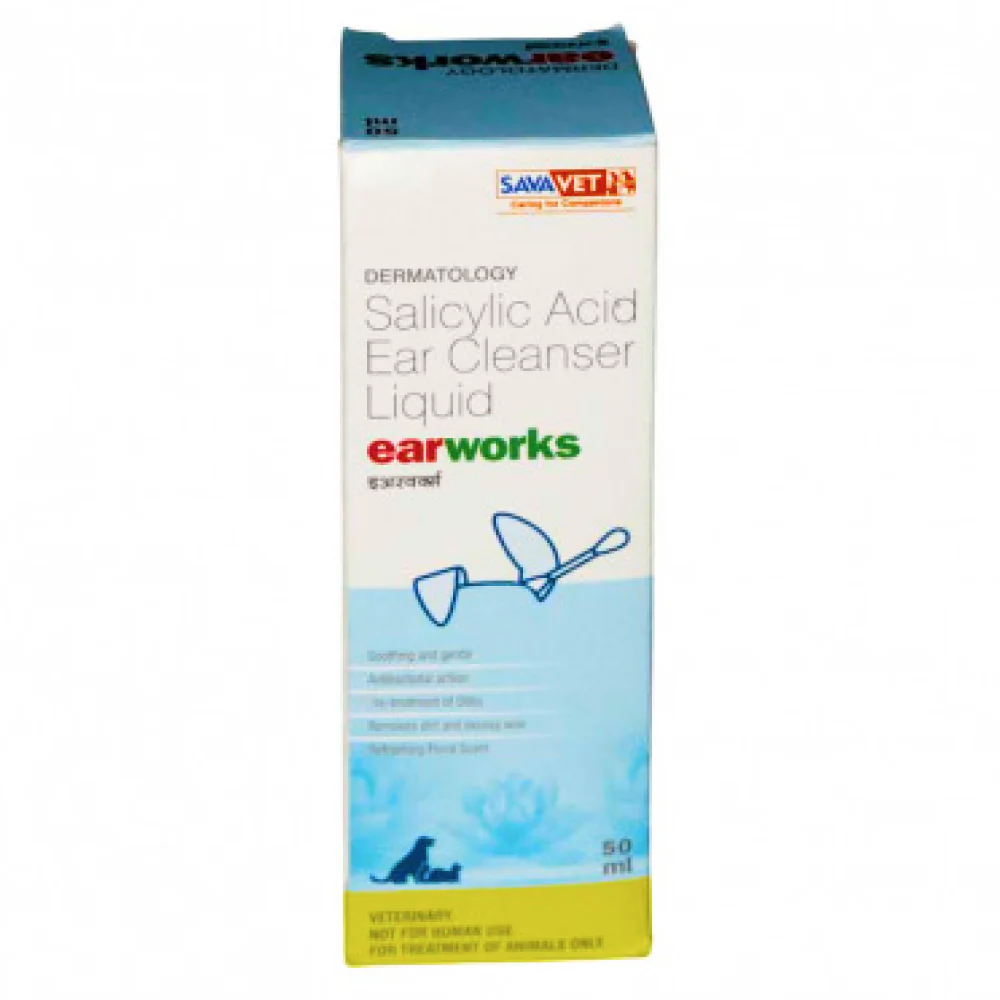 Savavet Earworks Ear Cleanser (Salicylic Acid) for Dogs & Cats - Image 3
