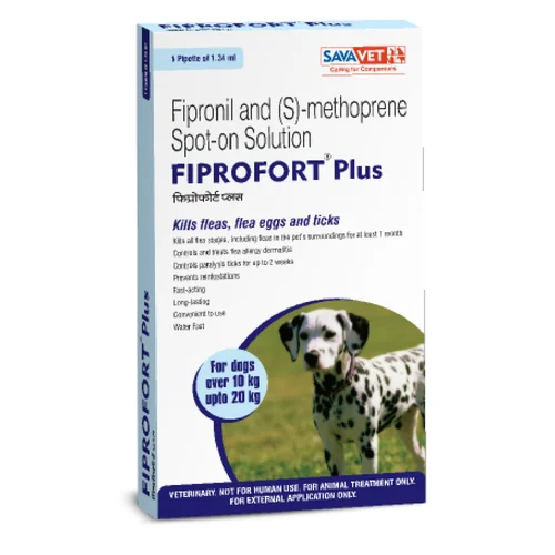 Savavet Fiprofort Plus Tick & Flea Control Spot On for Dogs 10-20kg and 20-40kg Combo - Image 2