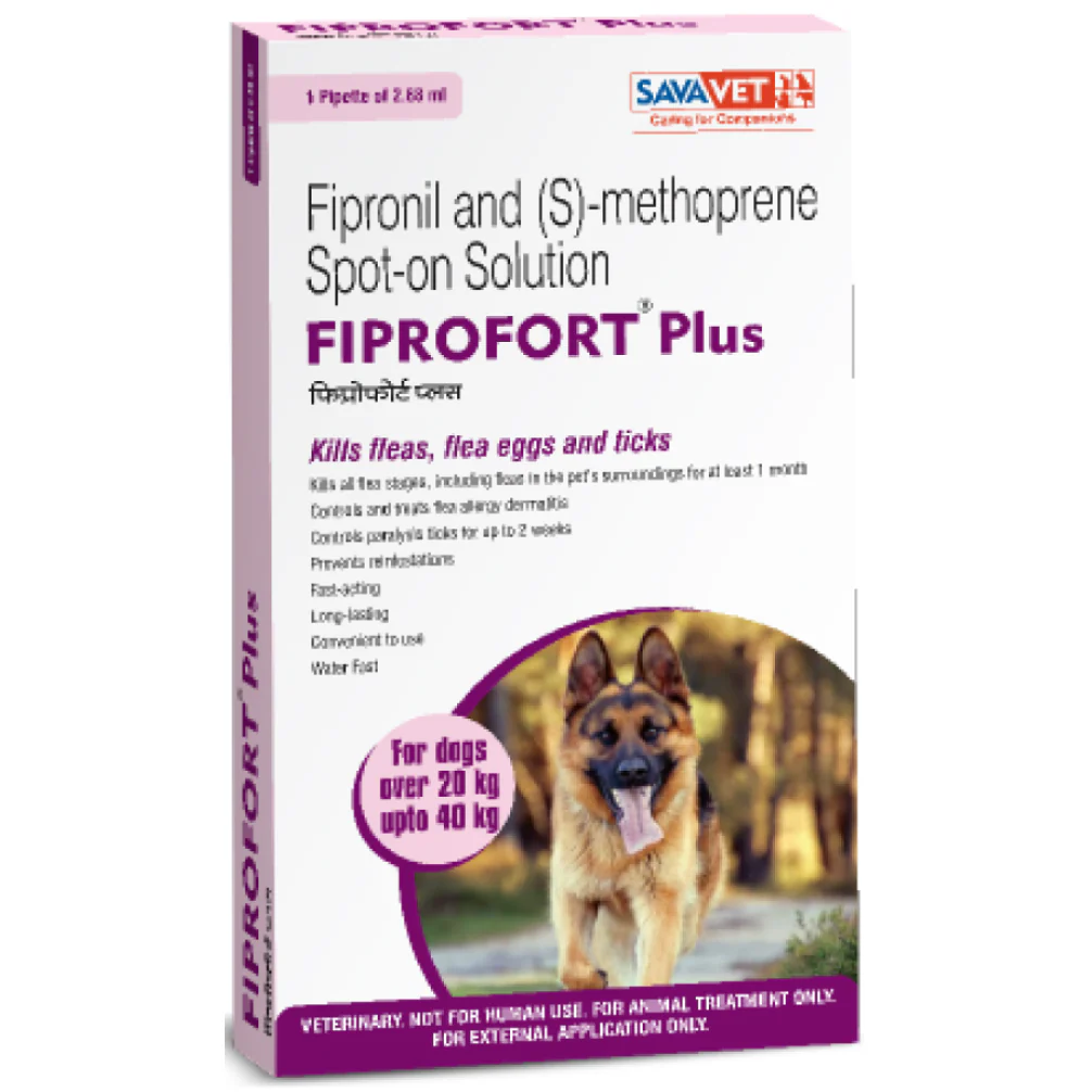 Savavet Fiprofort Plus (Fipronil) Tick & Flea Control Spot On for Dogs - Image 3