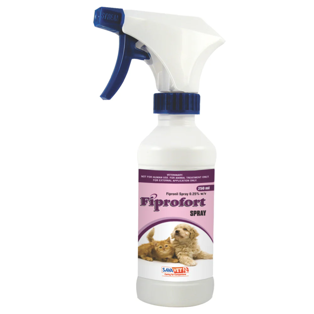 Savavet Fiprofort (Fipronil) Tick and Flea Control Spray for Dogs & Cats - Image 2