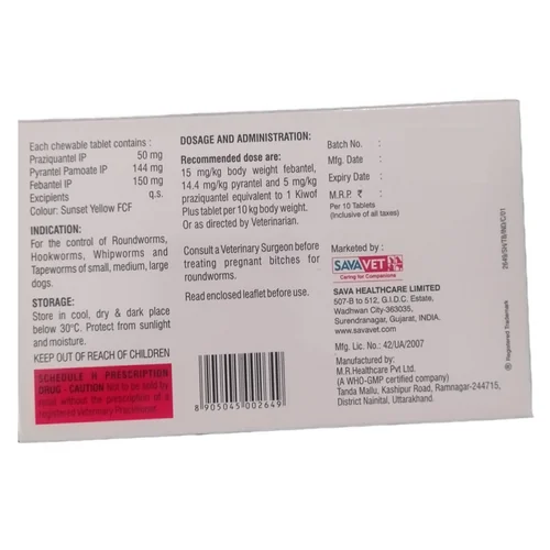 Savavet Kiwof Plus Dog Deworming Tablet (10 tablets) and Fiprofort Plus Tick & Flea Control Spot On for Dogs (20-40kg) Combo - Image 5
