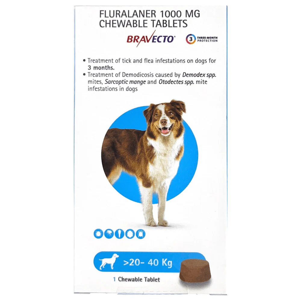 Kiwof Plus Dog Deworm Tablet (10 tablets) and Bravecto Dog Tick & Flea Control Tablet (20-40 kg) Combo - Image 3