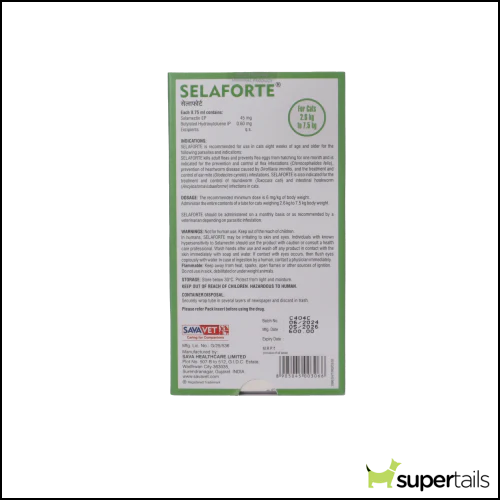 Savavet Selaforte (Selamectin) Tick and Flea Control Spot On for Cats - Image 4