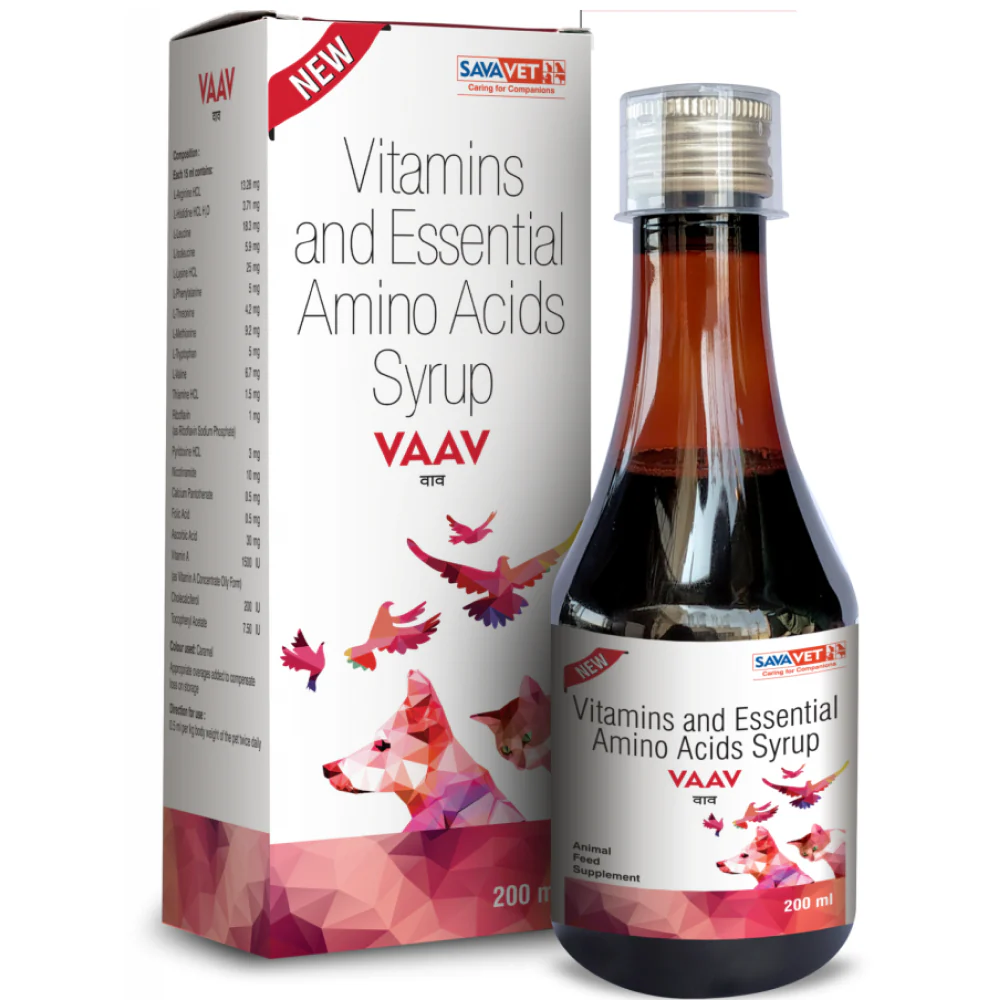 Savavet Vaav Syrup Vitamins & Essential Amino Acids for Pets (200ml) - Image 2
