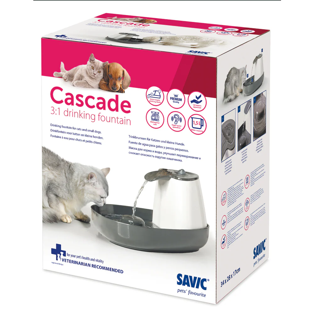 Savic Cascade Anthracite Water Fountain for Cats (Grey) - Image 2