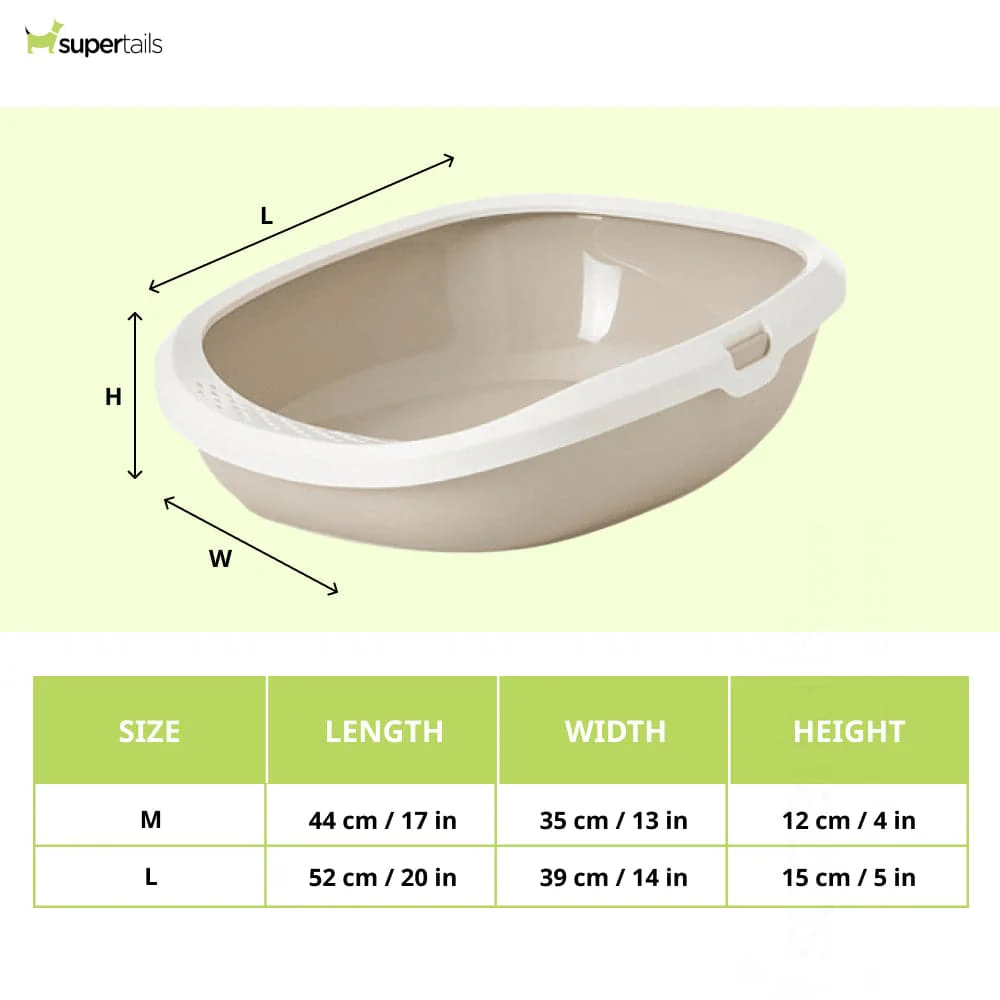 Savic Gizmo Litter Tray with Rim for Cats (Mocha) - Image 2