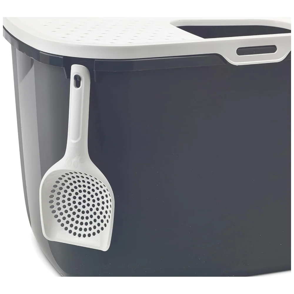 Savic Hop In Modern Litter Tray Box for Cats (Anthracite) - Image 4