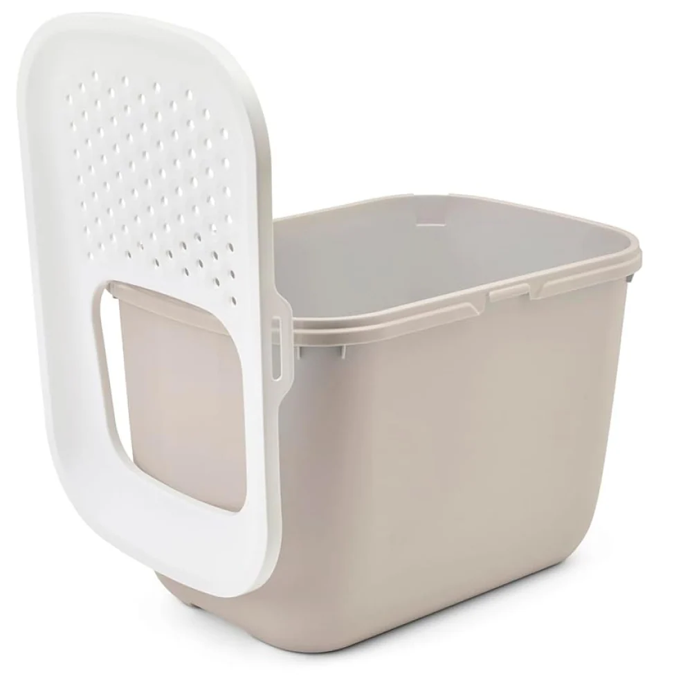 Savic Hop In Modern Litter Tray Box for Cats (Mocha) - Image 3
