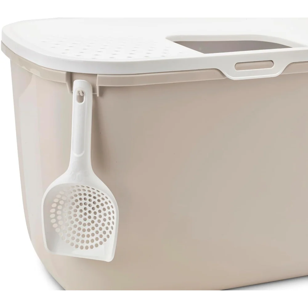 Savic Hop In Modern Litter Tray Box for Cats (Mocha) - Image 4