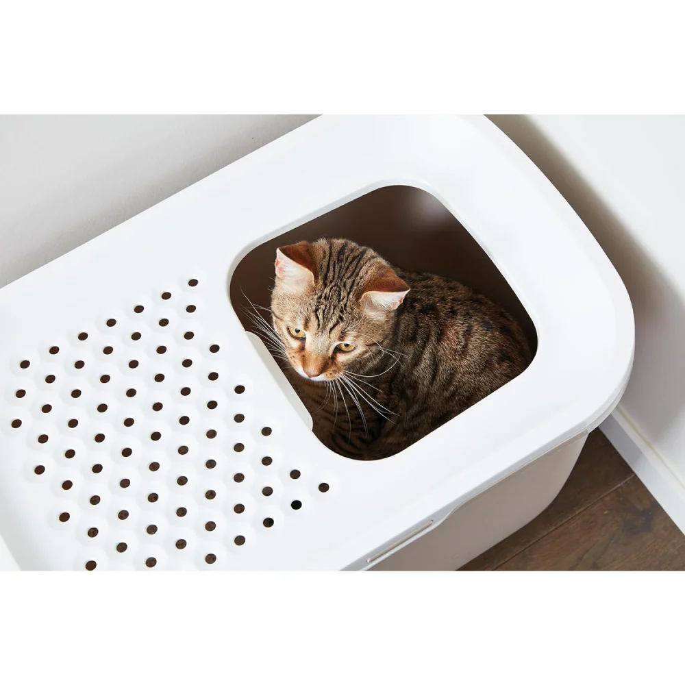 Savic Hop In Modern Litter Tray Box for Cats (Mocha) - Image 5