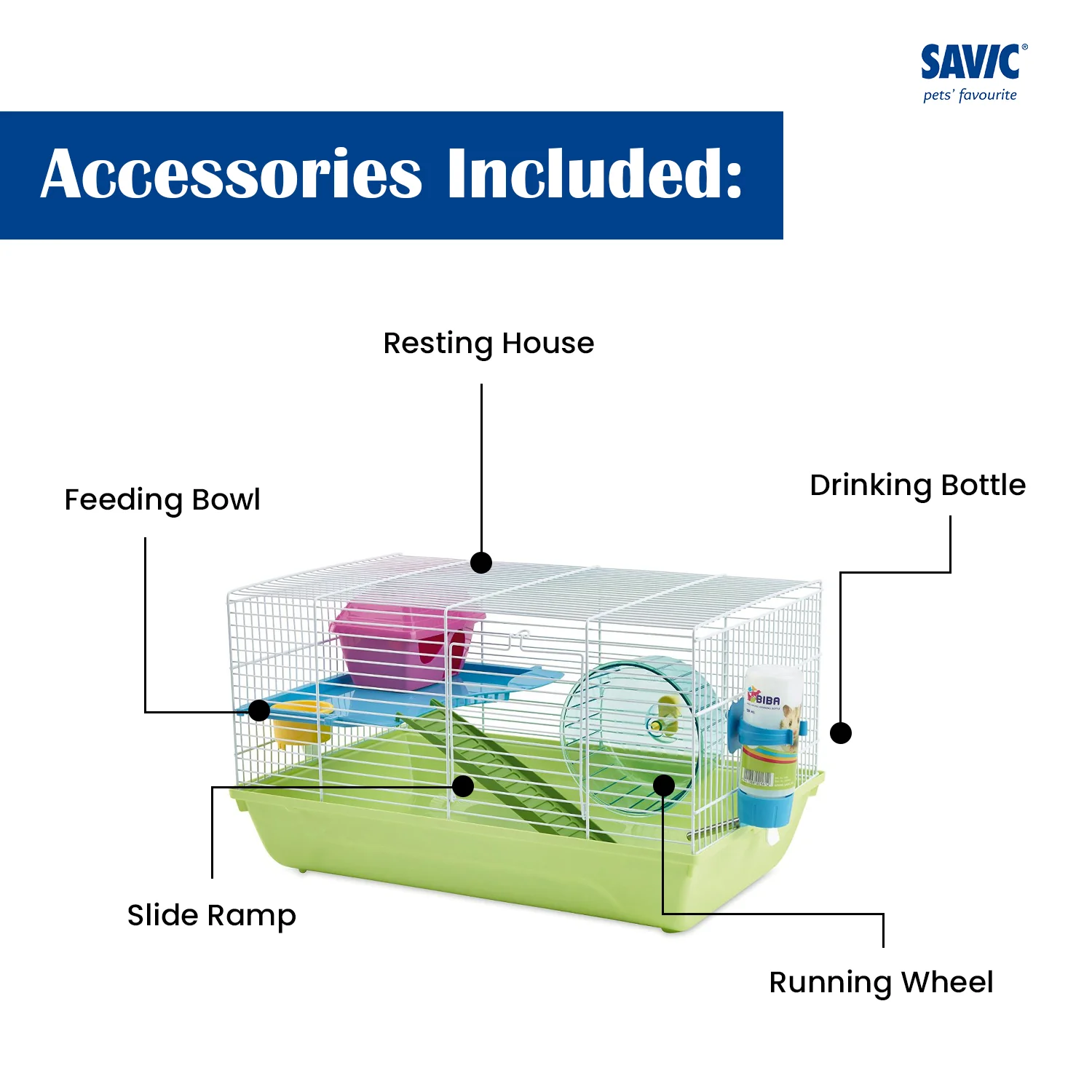 Savic Martha Double Cage for Hamsters and Guniea Pigs - Image 3